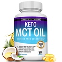 Toplux Keto MCT Oil Capsules - 3000mg Natural Pure Coconut Oil Extract Pills, Fuente de Energía, Fácil de digerir para Hombre Mujeres, 90 Softgels, Suplemento