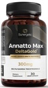 Suplemento Sunergetic Premium Annatto Tocotrienol – con DeltaGold – Tocotrienols Vitamina E 300 mg – Soporta la salud del hígado, inmuno y corazón - Delta + Gamma Tocotrienols (30 cápsulas líquidos)