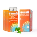 Sunii - Energy Gum - NUEVO Quick Boost Energy & Focus - 50mg Caffeine Gum -Vitamins B6 &amp; B12, Taurine, Vegan, No Sugar, Zero Calorie, Fresh Mint Taste - Más rápido que Chews, Bebidas, Gels & Pills (48pcs)