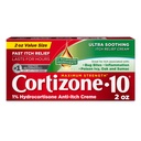 Cortizone-10 Crema de Alivio de Itch de máxima fuerza, 1% de hidrocortisona, acción rápida, crema anti Itch para Bites de Bug, Rash, Eczema, Psoriasis, Poison Ivy, Oak, Sumac &amp; More, 2 oz