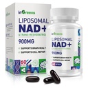 900 mg Liposomal NAD+ Suplemento con Resveratrol Trans 300 mg, reemplaza NMN, Absorción Superior, Verdadera NAD Plus Suplemento para Reparación de ADN y Boost NAD+, Defensa del envejecimiento, Energía, Longevidad, 60 Softgels