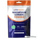 Citrato de magnesio vitamático 1000mg por soporte de servicio Muscle, Joint y Heart Health 250 Grams - 250 Serviciones