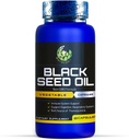 Cápsula de aceite de semilla negra, no GMO, Vegan, Halal, Frío-Pressed, Calidad Premium, Cápsulas de aceite de color negro puro líquido, 60 Conteo, 1000 mg por servicio