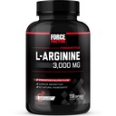 Factor de fuerza L-Arginina Suplemento de óxido nítrico con BioPerine para ayudar a construir músculo y soporte más fuerte flujo de sangre, circulación, entrega de nutrientes y bombas, L-Arginina 3000mg, 3g, 150 cápsulas