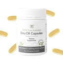 Cápsulas de aceite de emu - Corazón, Pelo, Metabolismo &amp; Soporte Conjunto - Aceite de Emu de Grado Farmacéutico con CLA, Omegas 3, 6 &amp; 9 con vitamina K2, A &amp; E por Y-Not Natural - 1000mg, 100 Cápsulas