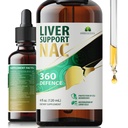 Liver Support NAC 360 Defense – Liquid Liver Health with NAC, Milk Thistle, Dandelion, Chicory, Turmeric, Chanca Piedra, Beet Root " Zinc – Supports Liver Detox, Cleanse " Cellular Health – 4 Fl Oz