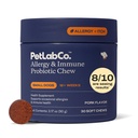 PetLab Co. Allergy &amp; Immune Daily Probiotics for Dogs. Apoya la producción de levaduras, alergias estacionales, Itchiness intermitente, Gut & Digestive Health - 30 Chews for Small Dogs - Packaging May Vary