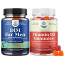 Bundle of Advanced Diindolylmethane DIM Supplement for Men and Vitamin D3 Gummies for Daily Wellness for Bone Muscle &amp; Immune Support