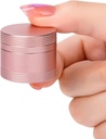 Caja pequeña de píldoras Daily Pill Box - Contenedor de metal portátil para el bolso de bolsillo, único agua impermeable para las vitaminas, aceite de hígado de bacalao, medicina, organizador de píldoras Pink