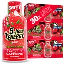 5 horas ENERGÍA Shots Extra Strength, Berry Flavor, 30 Cuenta, 1,93 Fl Oz, Sugar Gratis, Cero Calories, Aminoácidos y Vitaminas B Esenciales, Suplemento dietético, Siente Alerta y Energizado, 230 mg Caffeine