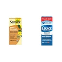 Senokot Extra Strength Natural Vegetable Laxative for Gentle Overnight Relief & Colace Regular Strength Stool Softener 100 mg Capsules 100 Conde Docusate Sodium Stimulant-Free