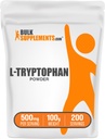 BulkSupplements.com L-Tryptophan Powder - Suplemento triptófano, Suplemento Aminoácidos - Gluten Free, 500mg por Serving, 100g (3.5 oz) (Pack of 1)