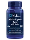 Extensión de la vida Ácido alfa-Lipoico con Biotina, para la protección celular, antioxidante universal para la salud del hígado, libre de gluten, no transgénico, 60 cápsulas
