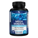 Potent Garden Mega Mineral Suplemento Complejo Mineral Completo con Magnesio de Calcio Zinc Potasio Boron Selenium Chromium & 72 Trace Minerals Iron Suplemento de Calcio Libre -100 Píldoras