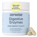 Zenwise Health Digestive Enzymes with Bromelain & Papaya - Multi Enzymes Digestion Suplemento con Probióticos " Prebióticos para Gut Health, Gas " Bloating Relief - Hombres " Mujeres - 60 cápsulas vegetarianas