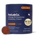 PetLab Co. Allergy &amp; Immune Daily Probiotics for Dogs. Soporta la producción de levaduras, alergias estacionales, Itchiness intermitente, Gut &amp; Digestive Health for Medium Size Dogs, Packaging May Vary