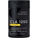 Sports Research CLA - 1250mg con ácido linoléico conjugado activo para hombres y mujeres ← No GMO, Soy &amp; Gluten Gratis - 95% (90 Softgels)