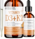 Vitamina Líquida D3 K2 Plus Vitamina K2 MK-7 tención 5000IU Vitamina D Líquidas gotas rígidas Huesos  vírgenes Immune  durable Heart Health