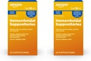 Cuidado básico Hemorrhoidal Suppositories, Alivio de Quemar, Comezón y Descomfort de Hemorrhoids, 24 Cuenta (Pack of 2)