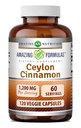 Fórmulas increíbles Ceylon Cinnamon 1200 Mg Silencio Vegetarian Capsules