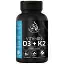 Vitamina Halal D3 con Tabletas Chewable K2 - Vitamina D 2000 iu + Menaquinone-7 (MK7) ← Apoya la Salud del Corazón, los Huesos y los Musculos Salud TENIDO 90 Cuenta para Hombres y Mujeres