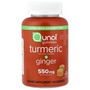 Qunol Turmeric y Ginger Gummies, Gummy con 500mg Turmeric + 50mg Ginger, Suplemento de Soporte Conjunto, Tumeric Ultra Alta Absorción y Ginger, Vegan, Gluten Gratis, 1 Month Supply 60ct Gummies