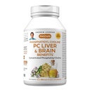 ANDREW LESSMAN PC Liver and Brain Benefits 360 Softgels - Phosphatidyl Choline, el bloque de construcción más importante para el hígado saludable y la estructura cerebral, función. Sin aditivos. Easy to Swallow Softgels