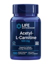 Extensión de vida Acetyl-L-Carnitine, Acetyl-L-Carnitine, Vitamina C, Brain, Mood &amp; Nerve Health, Cellular Energy, 3-Month Supply, Gluten-Free, Non-GMO, Vegetarian, 100 cápsulas