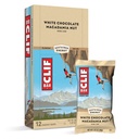 Bares Clif - Bares de energía - Chocolate blanco Macadamia Nut Flavor - Hecho con avenas orgánicas - Alimentación basada en plantas - Vegetariano - Kosher (2.4 Ounce Protein Bares, 12 Cuenta) Embalaje mayo Vary