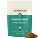 Mushrooms reales 5 defensores Mushroom Complex Powder – Setas orgánicas Extracto de Chaga, Reishi, Turquía Tail, Maitake & Shiitake Mushroom Blend for Wellness Support with Beta Glucans - 100 Servings