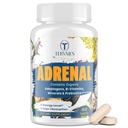 Soporte Adrenal Adaptogens Herbs Supplement - Cortisol Supplement with Rhodiola Rosea, Ashwagandha, Holy Basil and Eleuthero-Mood and Energy Support for Women ' Men-Non-GMO, 60 Vegan Tablets