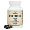Astaxanthin 12mg Max Strength (Solo Patented Astaxanthin (Astrareal) con 70+ Human Clinical Trials - World's Most Studied Brand) Grown, Harvested, y Made in The USA (Astaxantina) por Double Wood