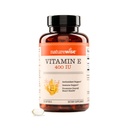 NatureWise Vitamina E 400 U Softgels (180mg DL-Alpha) - Dairy, Gluten &amp; Soy Gratis - Suplemento dietético Antioxidante-Rich para la piel, el corazón y el apoyo a la salud inmune - Suministro de 4 meses, 120 Conde