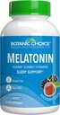 Botanic Choice Melatonin Gummies, 60 Cuenta - Suplemento diario para el apoyo al sueño