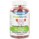 DrFormulas Gummies multivitamínicos con Omega 3 y Probióticos para Niños y Adultos con Vitamina C Silencio Nexabiótico con Vitamina A, C, D3, E, B6, B12 y Zinc, Biotina, Folate ANTERIH Vegetariano Halal, 120 Conde