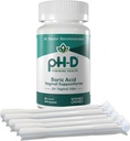 pH-D Feminine Health Support - Boric Acid Starter Bundle - pH-D Boric Acid Vaginal Suppositories 36 Conde y 5 Vaginal Suppository Applicators