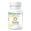 Dr. Clark Niacin (Vitamin B3) Suplemento – 25 mg, 100 cápsulas de gelatina, apoya la circulación " niveles de colesterol saludables