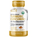 Fusiones de la naturaleza Nutri Suplemento Turmérico Orgánico 1425mg - 40x Más Biodisponible - 95% Curcuminoides - Curcumina Turmérica con Pepper Negro, Aceite de Ginger & Turmeric - Suplemento