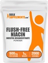 BulkSupplements.com Flush Free Niacin Powder - as Inositol Hexanicotinate, Vitamina B3 Suplemento, Niacin 500mg Flush Gratis - Gluten Free, 500mg de por Serving, 1kg (2.2 lbs) (Pack of 1)