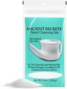 SECRETOS ANCIENTES Sal de Limpieza Nasal, No Iodizado – USP-Grade Sodium Chloride para cualquier Neti Pot, Sinus Irrigation System, 8 Oz