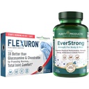 Purity Products Bundle - Flexuron Joint Formula + EverStrong Tablets - Flexuron - Krill Oil, Hyaluronic Acid + Astaxanthin - EverStrong- Muscle Matrix Blend w/Creatine, Coffee Fruit Extract + Más