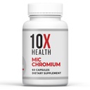 10X Health MIC Chromium Supplements - 60 Capsules - Contiene Choline Inositol & L Methionine - Suplementos minerales para el soporte nutricional diario - Cromo, L-Metionina, Suplementos de línea