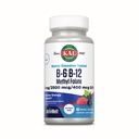 KAL Vitamina B-6 B-12 Metil Folate ActivMelt, Suplemento de vitamina B, Salud del corazón, Energía y Red Blood Cell Support with Methyl B12 and DFE Folic Acid, Natural Berry Flavor, 60 Servings, 60 Micro Tabs