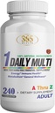 Multivitamínico, Suplemento Multimineral w / Antioxidantes, Zinc, Vitamina D3 &amp; B Vitaminas, Gluten Free, No-GMO Ingredientes - (240 Conde) 365 Salud