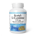Factores naturales, Acetyl L-Carnitine 500 mg, promueve una memoria sana, concentración y función cerebral, 120 cápsulas (60 porciones)