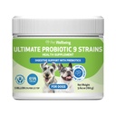 Bienestar de mascotas - Ultimate Probiotic 9 Strains for Cats and Dogs - Apoyo natural para la digestión y la salud de la tradición urinaria 160 Grams.
