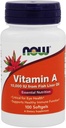 Ahora Alimentos, Vitamina A, 10.000 UI, 100 Softgels