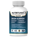 Suplemento de salud cerebral-Memoria, Focus " Brain Nourishment Support with Cognizin Citicoline, Phosphatidylserine, Shoden Ashwagandha, B Vitaminas, Magnesium " Zinc-60 NutriWit Capsules