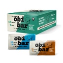 Obi Bar Sampler - Protein and Oat Fiber Bar ← All-Natural ¦ Sostened Energy ← Ligeramente Sweet Taste  6 Chocolate Almond and 6 Blueberry Almond ← MADE with AVOCADO OIL ← Egg White Protein ← Soy Free, Dairy Free, No Sugar Alcohol, No Seed Oils TEN 2.4oz, 12 Pack