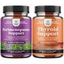 Bundle of Perimenopause Supplement with Maca Root Vitex Berry " Black Cohosh for Hot Flashes Night Sweats Hormone Balance " Mood and Thyroid Support with L Tyrosine Bladderwrack Selenium " Ashwagandha